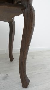 Dębowy stolik z dwoma blatami, lata 20-te, secesja. Po renowacji. - 7