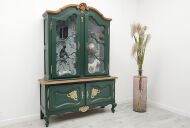 Stylowy duet z litego dębu, witryna + komoda. Po profesjonalnej renowacji. - 7