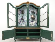 Stylowy duet z litego dębu, witryna + komoda. Po profesjonalnej renowacji. - 3