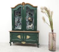 Stylowy duet z litego dębu, witryna + komoda. Po profesjonalnej renowacji. - 8