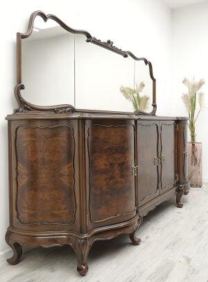 Zabytkowa komoda z lustrem, lata 40-te. Po profesjonalnej renowacji.