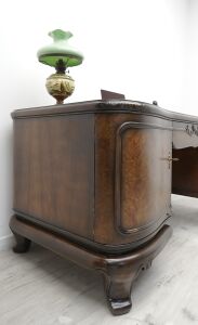 Zabytkowe biurko w stylu międzywojennym, lata 20-te. Po renowacji. - 4