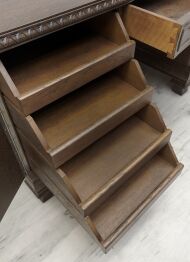 Antyczny, dębowy gabinet z lat 20-tych. Po profesjonalnej renowacji. - 10