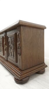 Stylowa, dębowa komoda w stylu flamandzkim. Po profesjonalnej renowacji. - 23