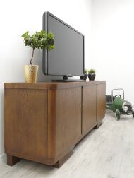 Zabytkowa komoda z lat 40-tych w stylu art deco . Po renowacji. - 2