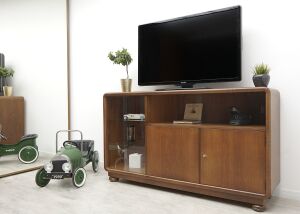 Zabytkowa komoda/biblioteka w stylu art deco, lata 40-te. Po renowacji.