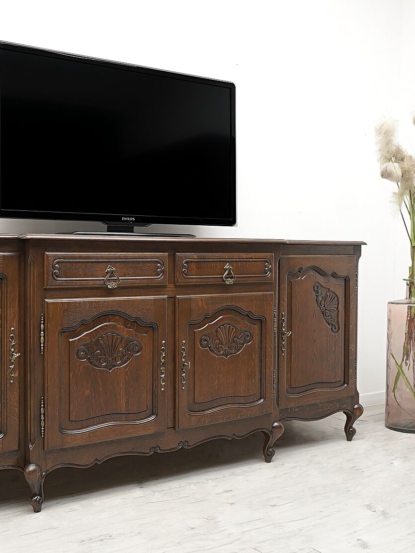 Stylowa komoda z litego dębu. Po profesjonalnej renowacji.