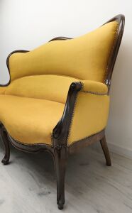 Zabytkowa kanapa z lat 40-tych w stylu chippendale. Po renowacji. - 5