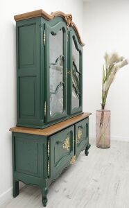 Stylowa witryna z litego dębu. Po profesjonalnej renowacji. - 3