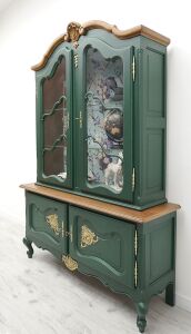 Stylowa witryna z litego dębu. Po profesjonalnej renowacji. - 22