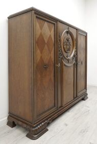 Komoda z lat 30-tych w stylu flamandzkim. Po renowacji. - 10