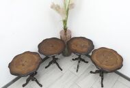 Stylowe stoliki intarsjowane. Po profesjonalnej renowacji. - 2