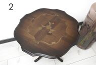 Stylowe stoliki intarsjowane. Po profesjonalnej renowacji. - 4