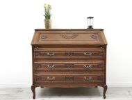 Stylowy sekretarzyk z litego dębu. Po renowacji. - 3