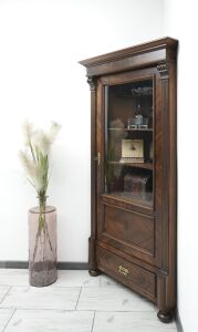 Antyk, francuska biblioteka narożna. Po profesjonalnej renowacji. - 15