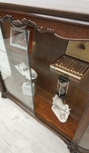 Zabytkowa witryna chippendale z lat 40-tych. Po renowacji. - 7