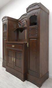 Zabytkowy kredens z lat 20-tych. Po profesjonalnej renowacji. - 18